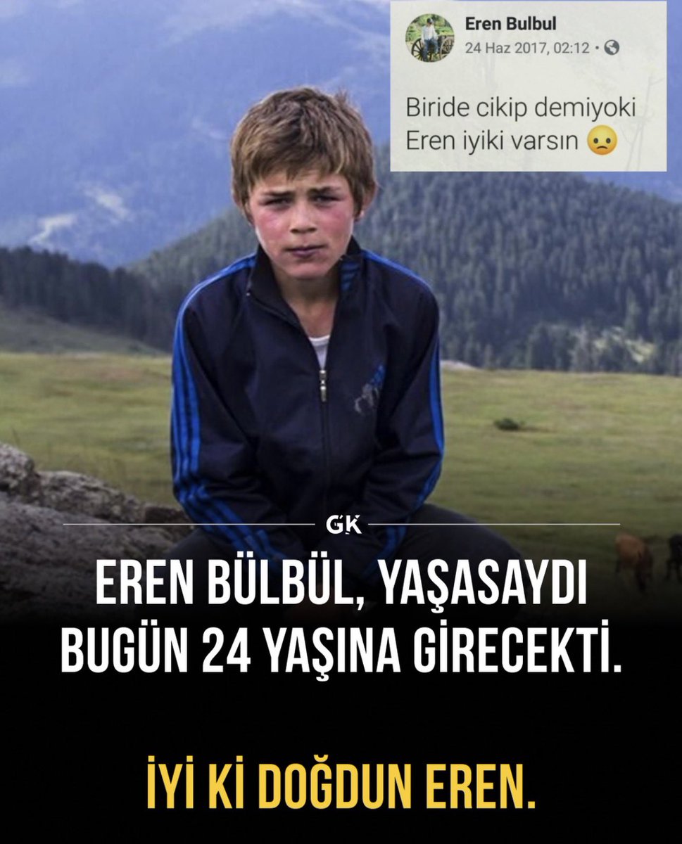 Sadece 15 yaşındaydı. Yetimdi. Yoksulluğun, anlatıldığı gibi sadece Doğu’ya özgü olmadığını, bir yurt gerçeği olduğunu ortaya koyuyordu hayatı. Okulundan arta kalan zamanda çobanlık yapıyordu. PKK katletti. Bugün #ErenBülbül ün doğum günü. İyi ki varsın, iyi ki doğdun Eren!