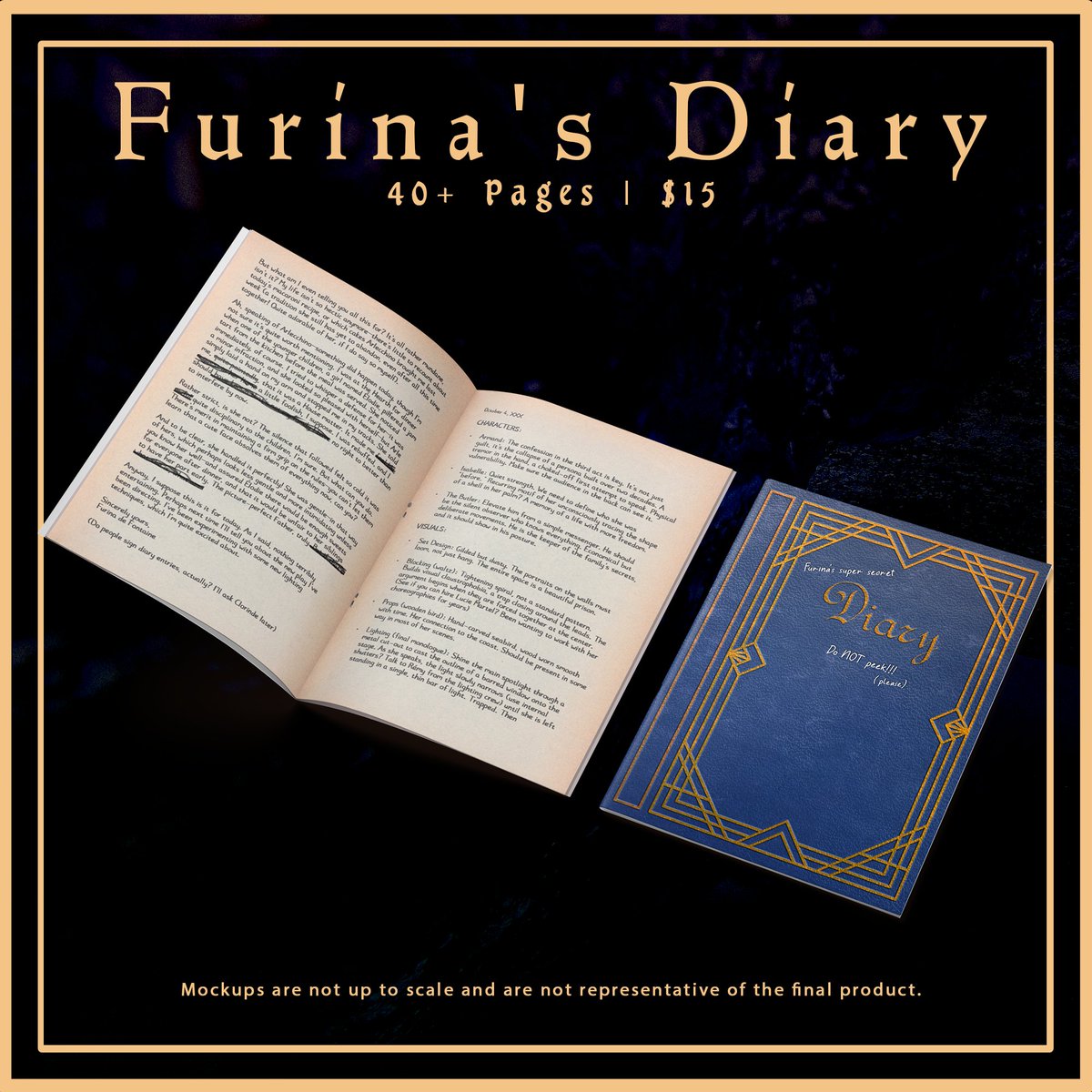 ArlefuriZine's tweet image. Are you only interested in the physical zine, but Furina's Diary also caught your eye? Don't worry, you can order it separately! 40+ pages of her inner thoughts and her relationship with Arlecchino can now be on your living room shelf...