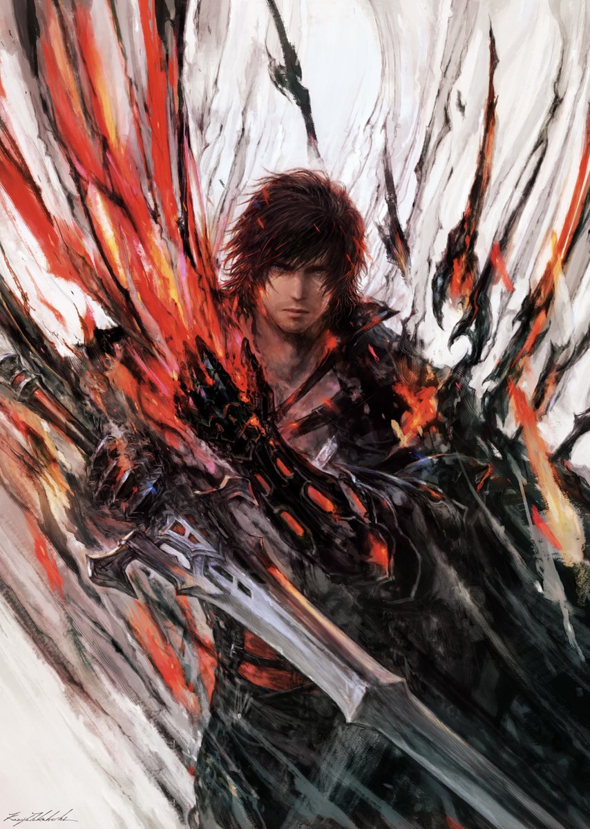 Genki_JPN's tweet image. Clive and Ifrit FF16 art from Square Enix to celebrate the New Year! 🔥 #FF16