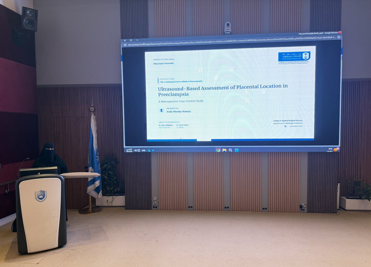 RAD_CAMS_KSU's tweet image. يتقدم #قسم_العلوم_الاشعاعية بأسمى آيات التهاني والتبريكات للطالبة عندا بنت مرضي العنزي اجتيازها مناقشة رسالة الماجستير وهي أول طالبة بنظام الرسالة في مسار الموجات الفوق صوتية الطبية بِـ #كلية_العلوم_الطبية_التطبيقية من #جامعة_الملك_سعود 
تمنياتنا لها بدوام التوفيق والنجاح 🌷