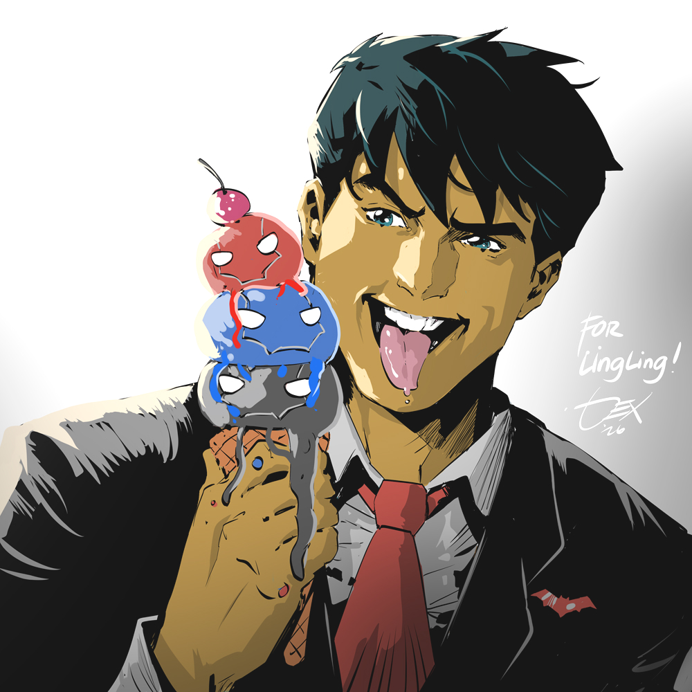dextersoy's tweet image. JT with ice cream for LingLing