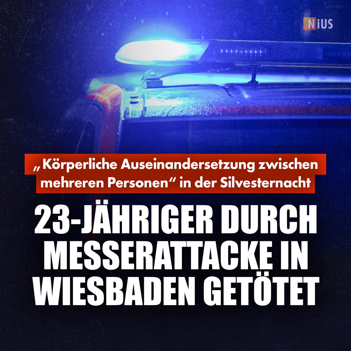 Tödliche Messerattacke in der hessischen Landeshauptstadt: In der Silvesternacht wurde ein 23-Jähriger in der Stadtmitte erstochen. Ein weiterer Mann kam verletzt ins Krankenhaus. Die Polizei konnte schnell zwei Tatverdächtige festnehmen. nius.de/kriminalitaet/…