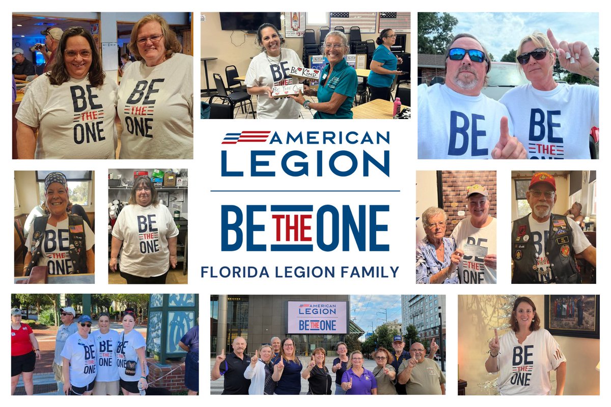 ALAuxFlorida's tweet photo. On the 1st of the month, we wear Be The One.
A simple shirt, powerful message.
💙 It’s okay to not be okay. 
🔗 https://t.co/teqrh5od4C
@AmericanLegion @FloridaLegion @ALAforVeterans
#EndVeteranSuicide #OneTeamOneDream https://t.co/o2u32331Ts