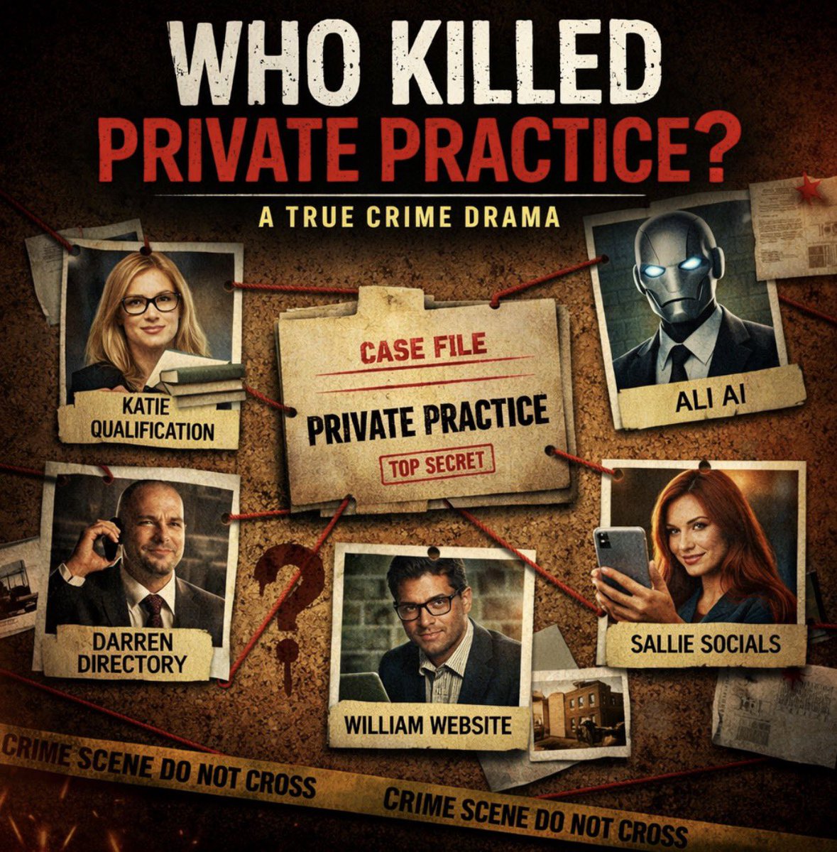 Who Killed Private Practice?” A 5-day mystery series for therapists who want to win in 2026

Chapter One lands on January 2nd with a new chapter revealed every day...

Join the group for free for full access skool.com/private-practi…