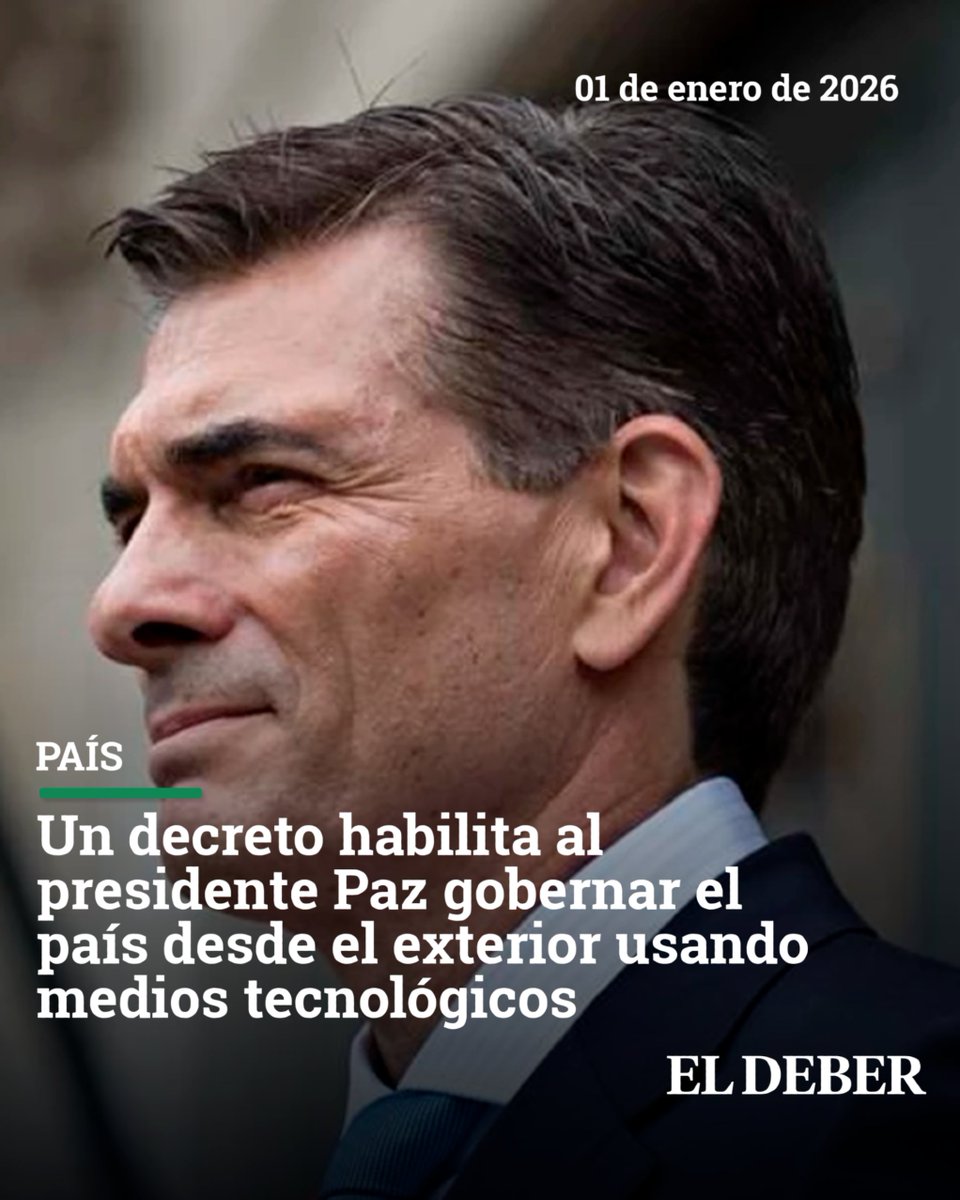 grupoeldeber's tweet image. El Decreto Supremo 5515, aprobado por el presidente Rodrigo Paz, publicado en la Gaceta oficial, modifica la organización del Órgano Ejecutivo y permite que la Presidencia mantenga sus atribuciones constitucionales aun fuera del país, apelando a herramientas tecnológicas y sin