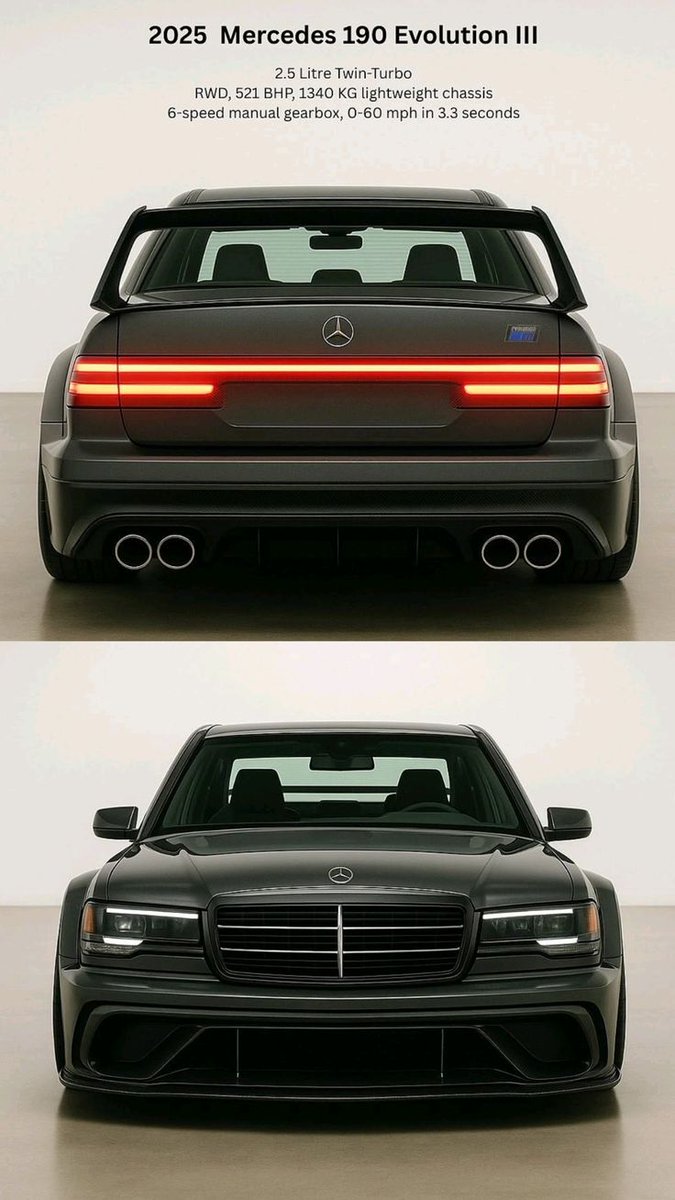 4AAAAart's tweet image. 2025 Mercedes Benz 190 Evolution III concept