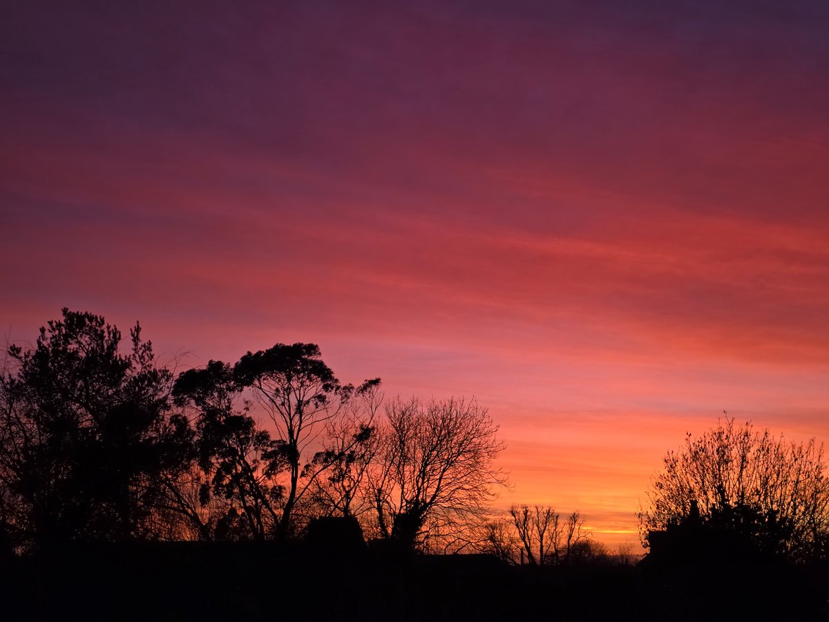 cozycase's tweet image. holy shit the first sunset of 2026 was even better