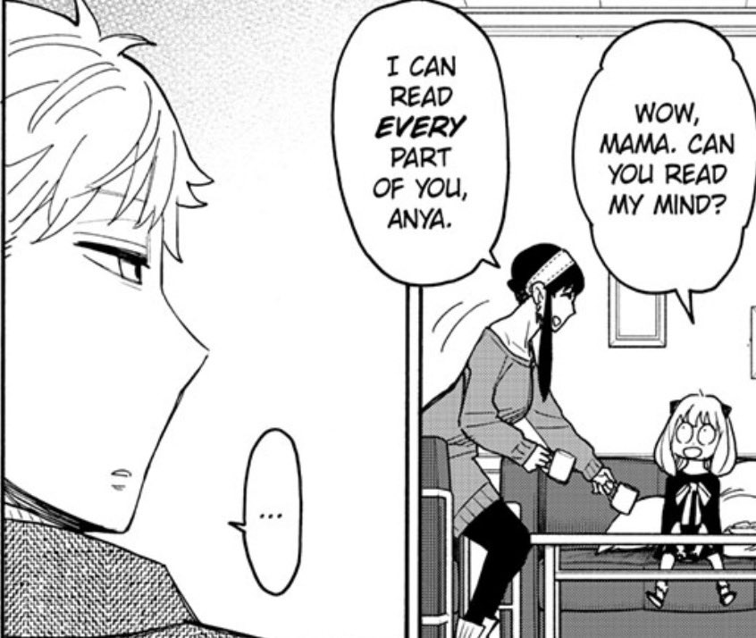 briefhottub's tweet image. I have seen a few suggest that Yor is not truly in love with Loid cuz he is manipulating her. I actually think they have a small point cuz she IS being lied to.

But these are genuine moments that have brought out the real man. And THAT’S who she loves. And he loves her in return