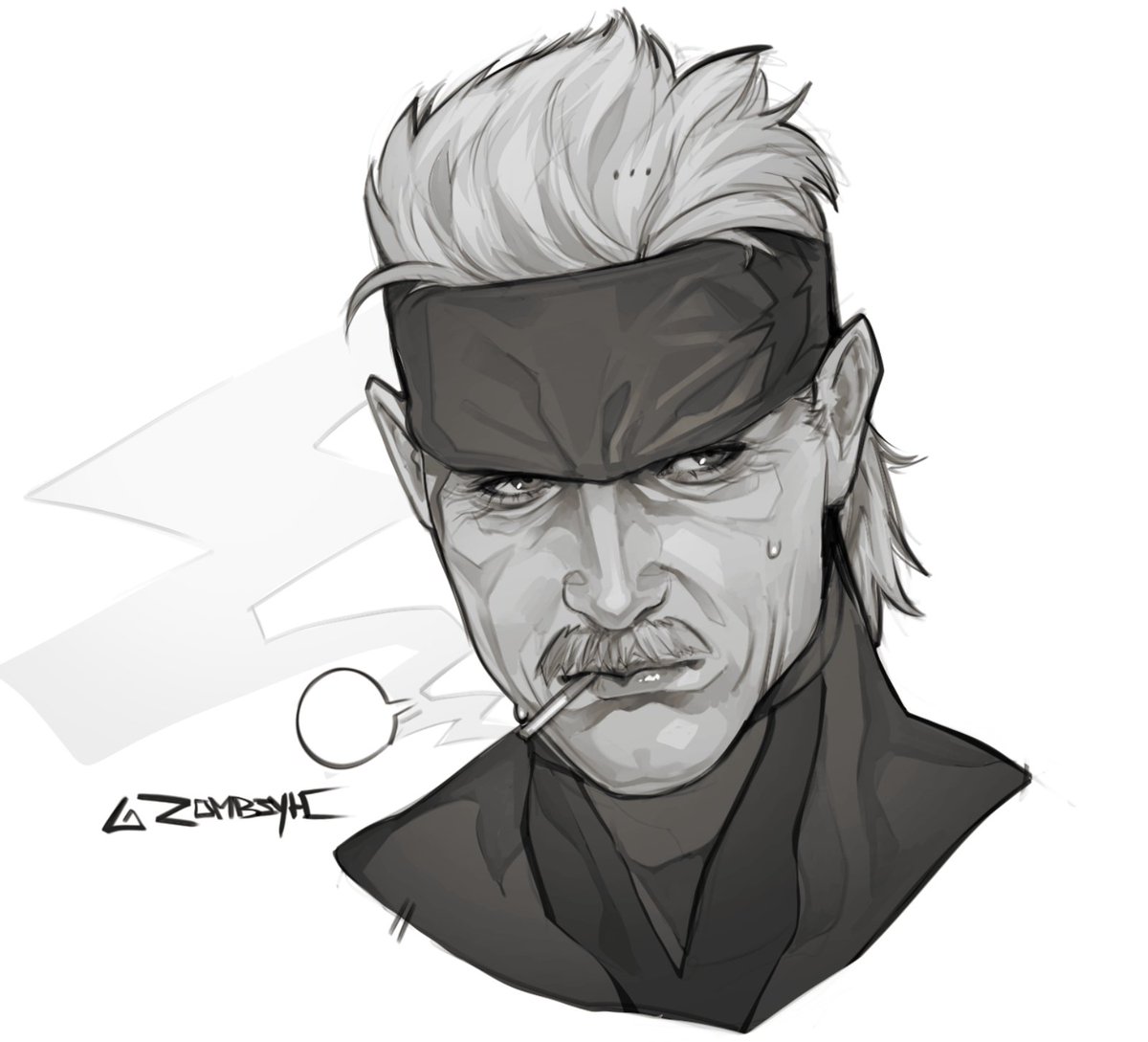 ive never drawn old snake before so i had to try 

#MetalGearSolid #MGS4