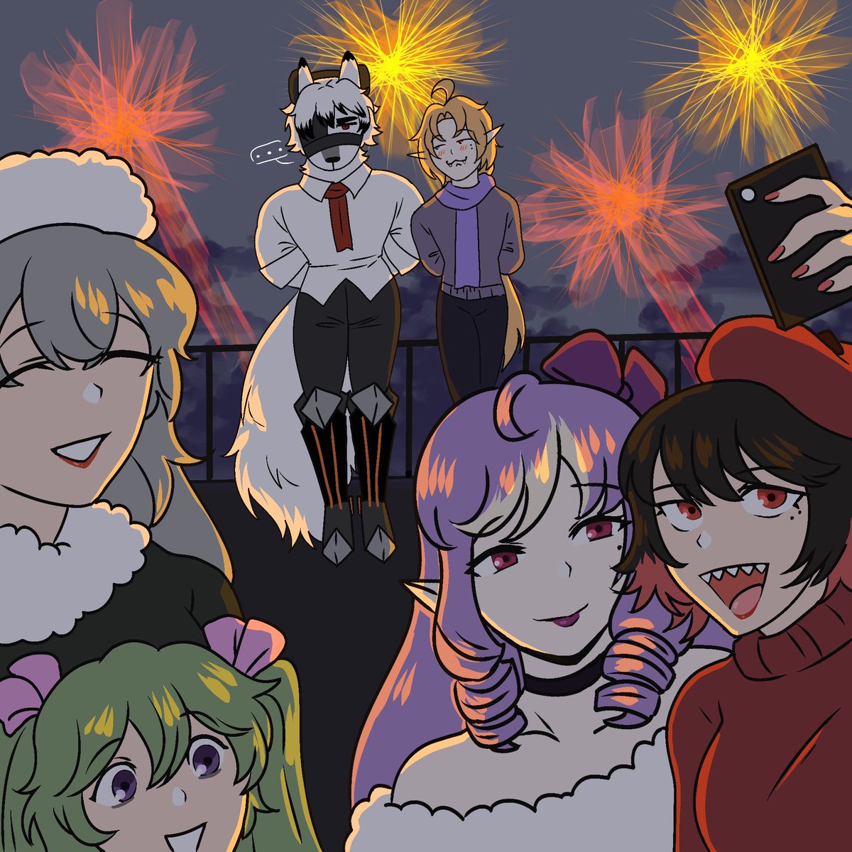 Lycahugofan's tweet image. loud noises solutions for your boyfriend #lycahugo  #ライヒュ
Art by admin: 📦