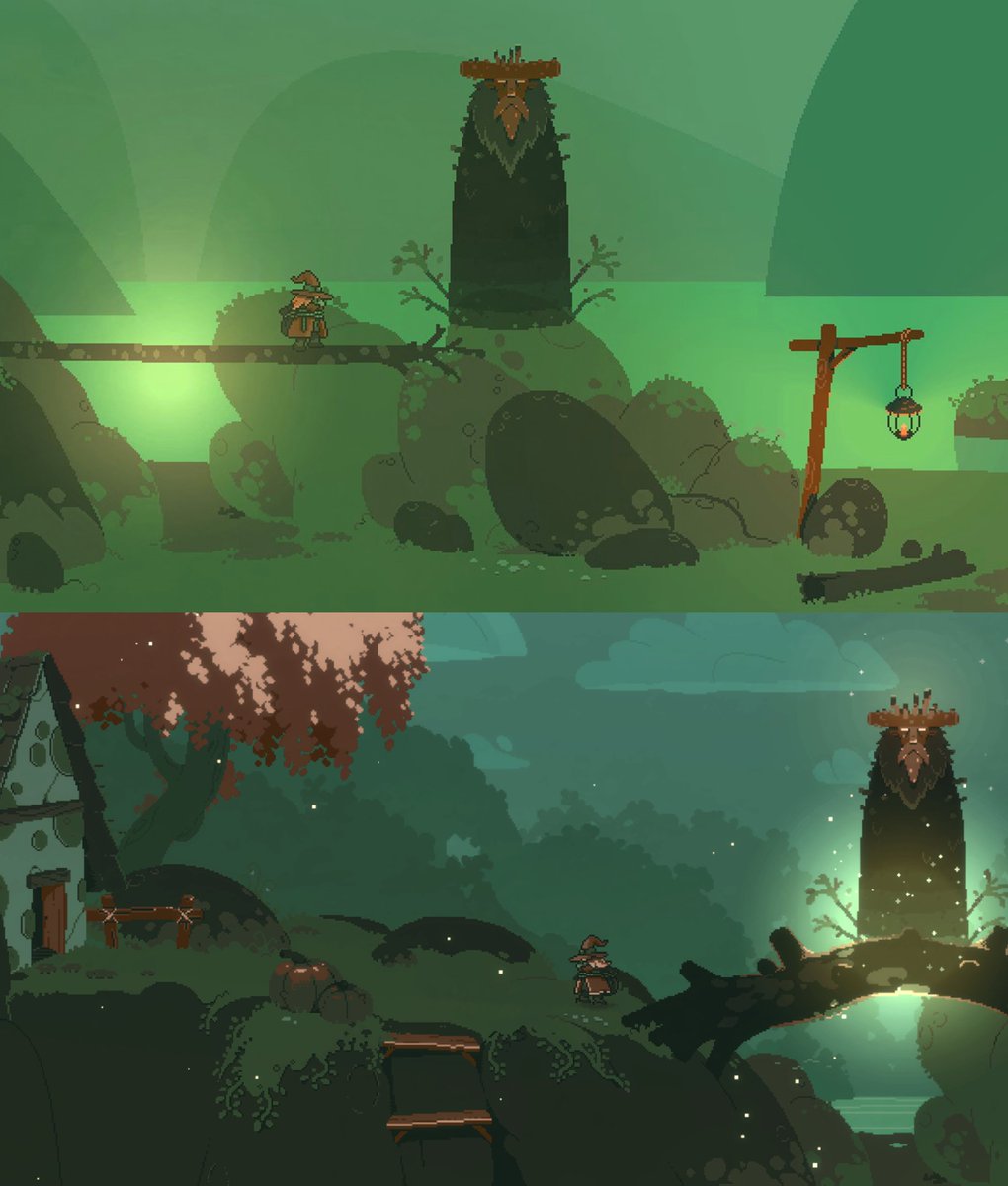 Two years of work behind these screenshots. Kauldron’s demo is so close!!! #ドット絵 #indiegamedev #indiedev #pixelart #gamedev