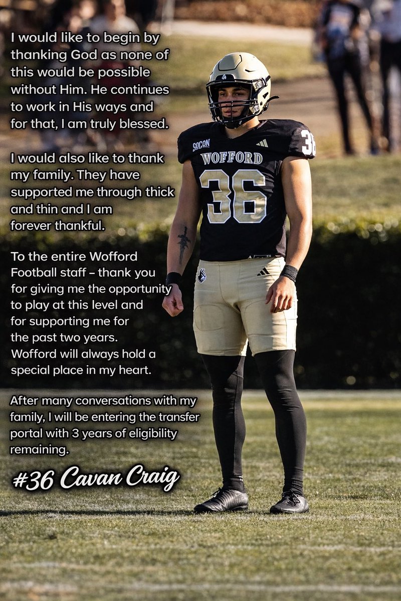 CraigCavan's tweet image. Thank you Wofford.