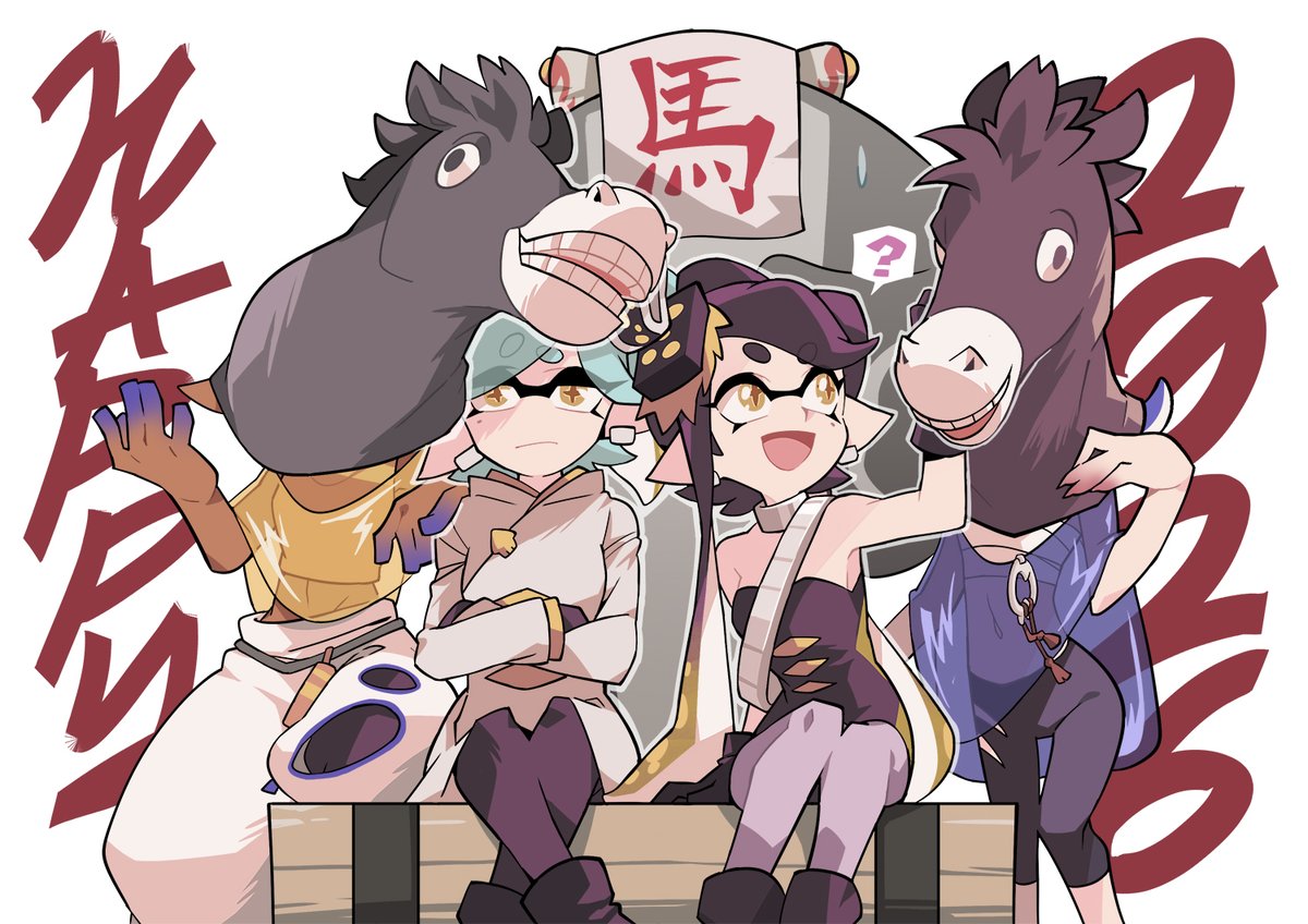 gomipomi's tweet image. It's a new year but Deep Cut won't stop horsing around. Happy 2026 everyone! :)