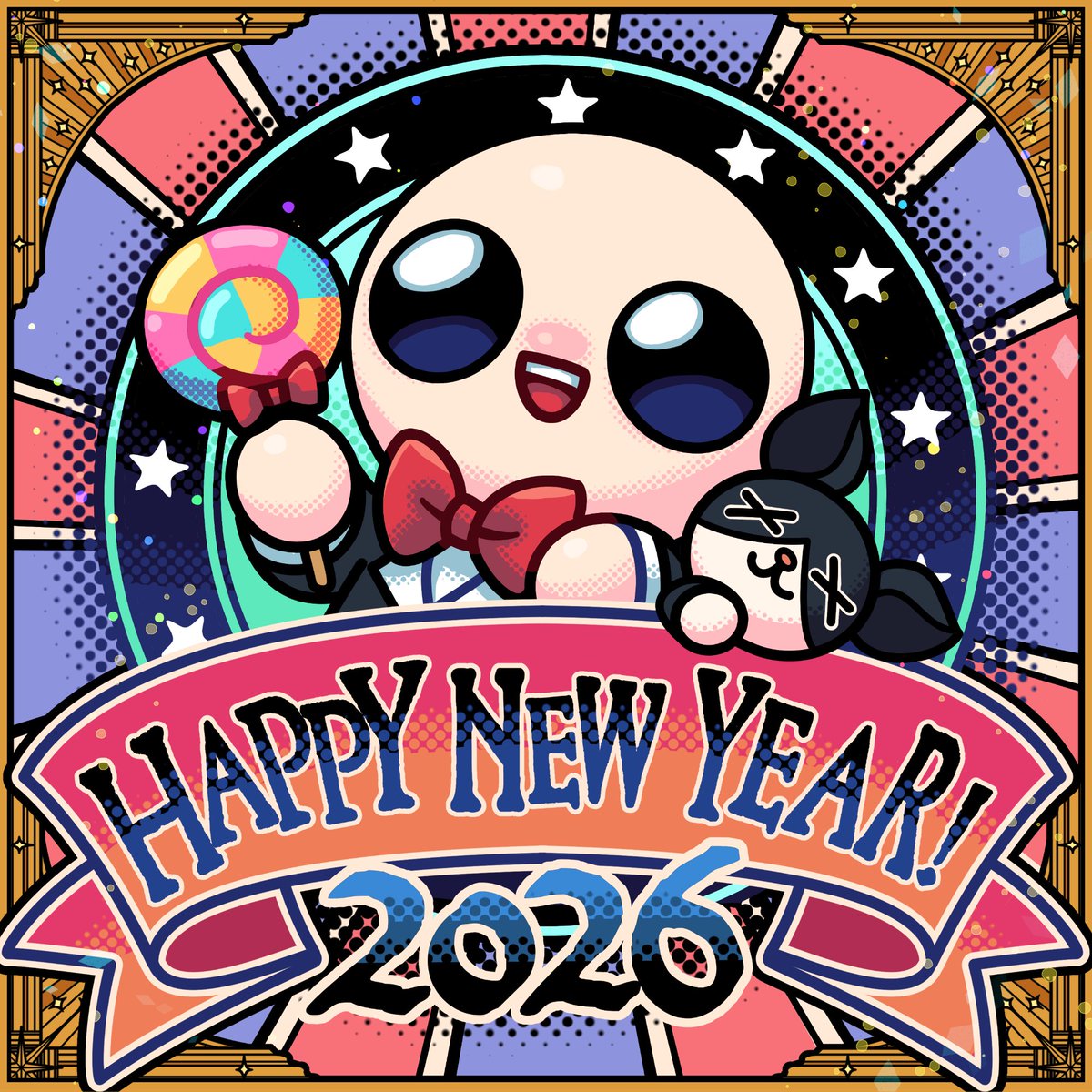 nicalis's tweet image. Isaac is ringing in the new year in style!