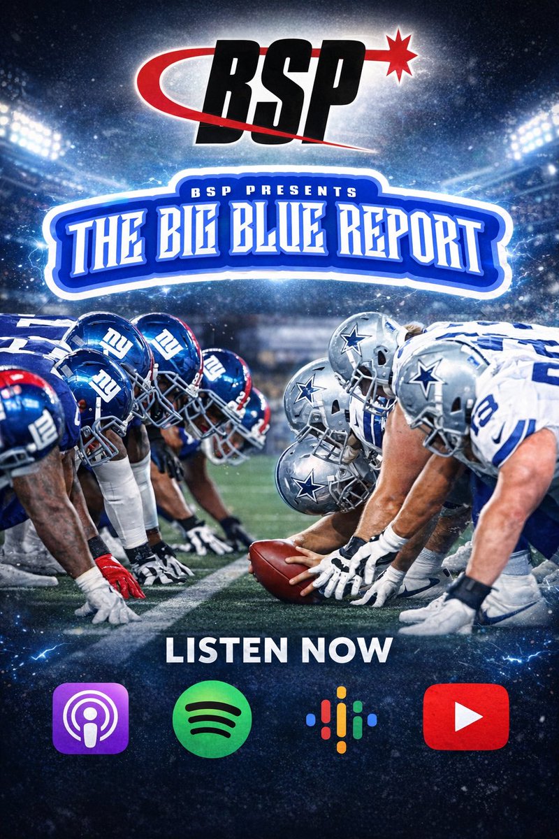 RandyBSP's tweet image. Start your New year right with a new episode of the @bigbluereport52 available right now on Spotify and all of your podcast platforms with myself @jcasillas52 and Ryan Darlington powered by @BackSportsPage

This week we welcome Chris Bisignano of the @GiantInsider to the show as…