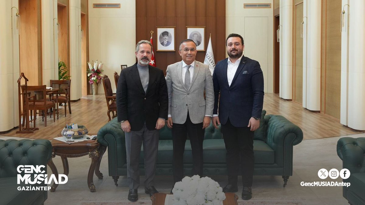 Genç MÜSİAD Gaziantep Şube Başkanımız Sayın Furkan Bozkurt, Yönetim Kurulu Üyelerimiz ve Altın ve Para Piyasaları Uzmanı Sayın İslam Memiş; Gaziantep Valimiz Sayın Kemal Çeber’e nezaket ziyaretinde bulundu.

@KemalCeberVali
<a href="/islammemiss/">İslam MEMİŞ</a> 
<a href="/MagsumU/">Mağsum Usta</a>
@GencMUSIAD