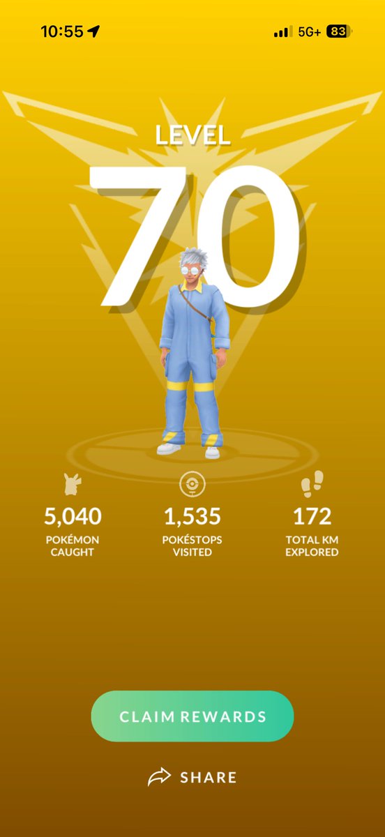 animedecoy's tweet image. 70 in Pokemon Go