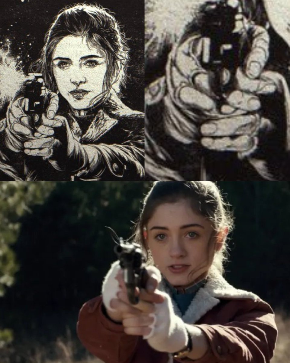 TheCineprism's tweet image. For people who think AI was used in the end-credit sequence of Stranger Things.

You're wrong, this is exactly how her fingers looked in S1.