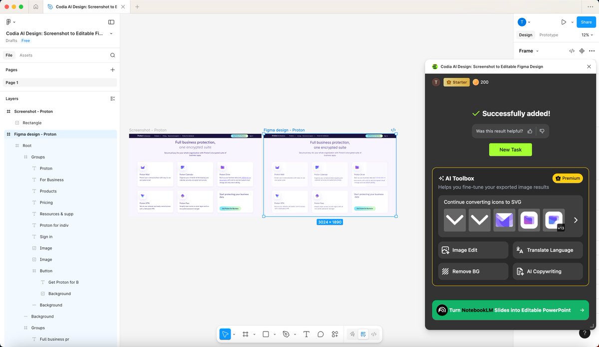 SihXin9190's tweet photo. Screenshot to Editable Figma Design: Clone Website in Under One Minute with CodiaAI Design (Website: https://t.co/kjb15goiEj) #figma #AI #design #ux #UI #CodiaAI #uiuxdesign #uiux #image #screenshot #app #website #designs #vector #fonts #Tool #Agent #mcp #edit #layer #Workflow https://t.co/mxND7uqh6c