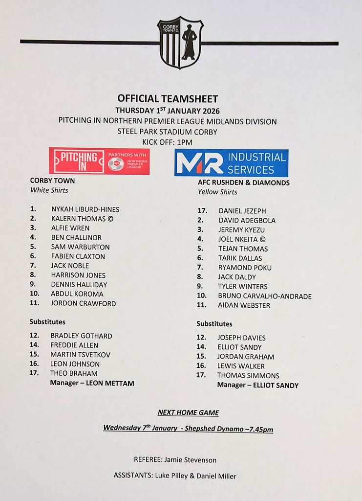Corby Town FC tweet media