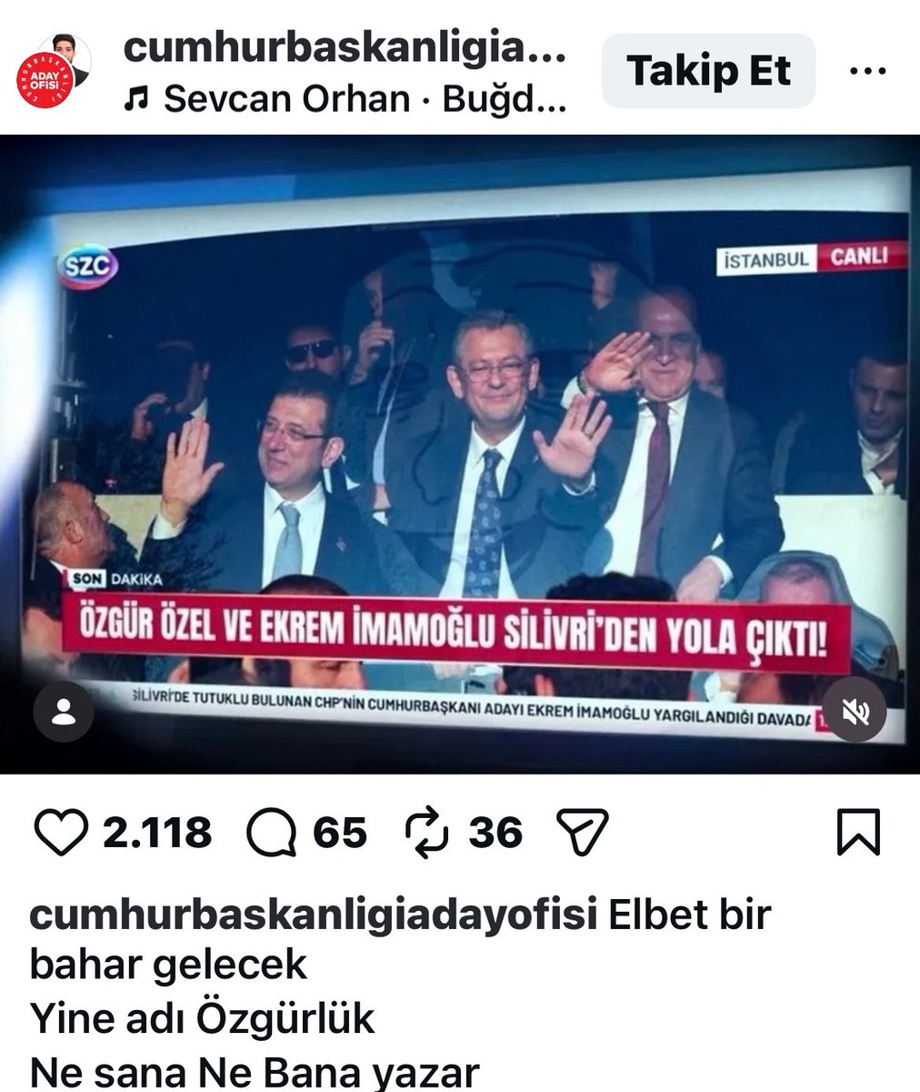Başka türkü, türkücü mü kalmadı da akpli belediye başkanı ile maldivlerdeki türkücüyü koymuşlar?
Kim kontrol ediyor bu hesapları?
<a href="/alimahir/">Ali Mahir Başarır</a> 
<a href="/ttaskinozer/">Av. Turan Taşkın Özer</a> 
<a href="/MTanal/">Av.Mahmut TANAL</a> 
<a href="/eczozgurozel/">Özgür Özel</a> 
<a href="/ozgurcelikchp/">Özgür Çelik</a> 
<a href="/ismailsaymaz/">İsmail Saymaz</a>