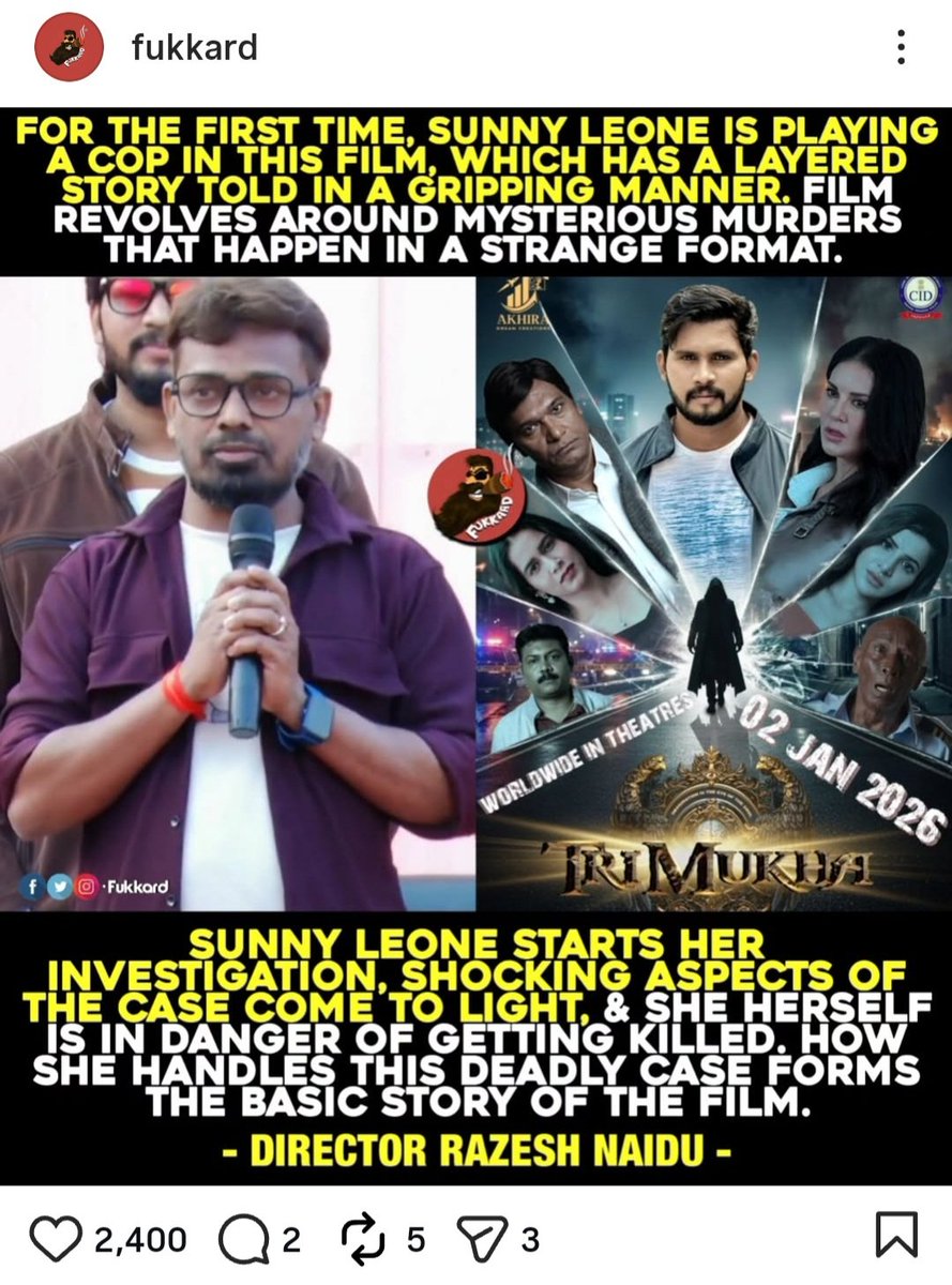 సినిమా మాత్రం మీ అందరికీ ఖచ్చితంగా నచ్చుతుంది..❤️
New Release Date Update Soon..
Thank You all..
#trimukha #thisisrazeshnaidu #trimukhamovie #razeshnaidu