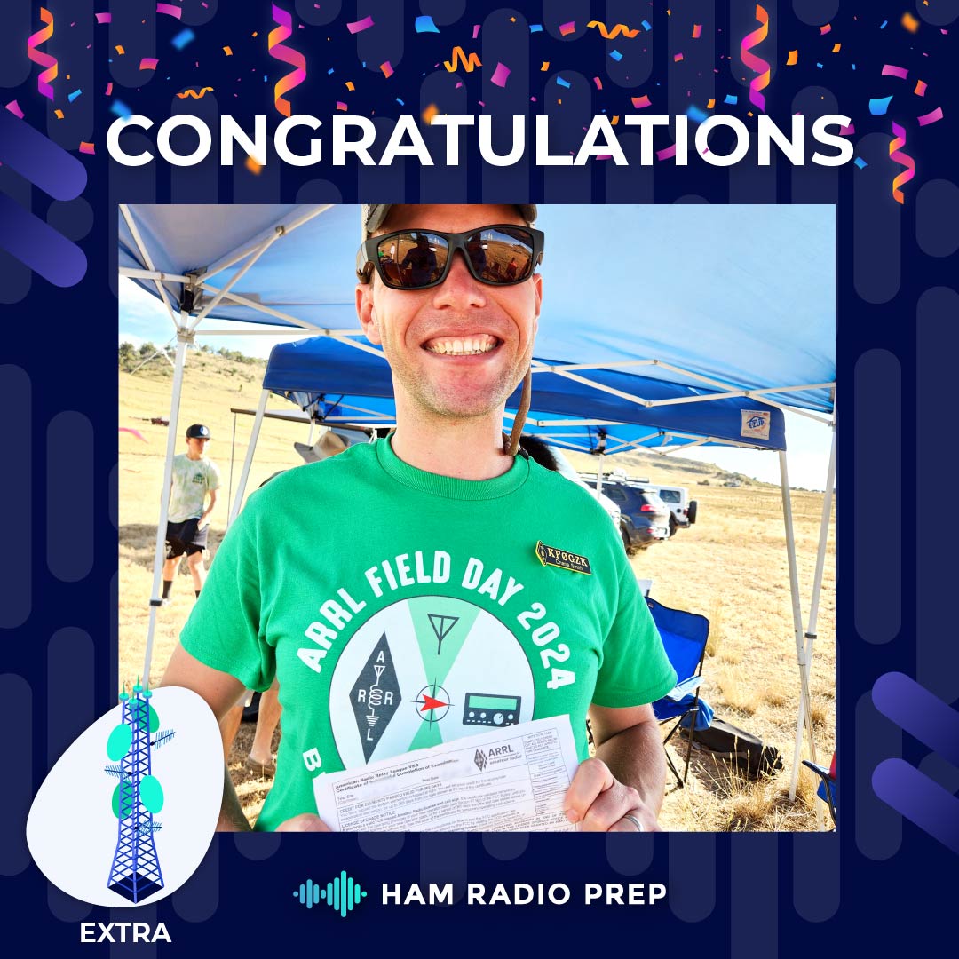 🚀 Huge congratulations to Chane from #Colorado for earning his #FCC Extra Class #HamRadio license! 🎉📡

Chane upgraded for a powerful mix of reasons — emergency communications, hobby enjoyment, DIY projects, STEM curiosity, and off-the-grid communications. He’s a hands-on