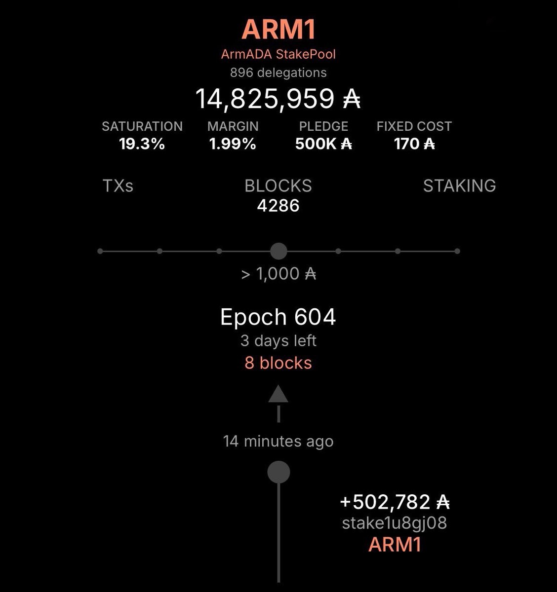 艦隊 - ArmADA Stake Pool - ARM1 tweet media
