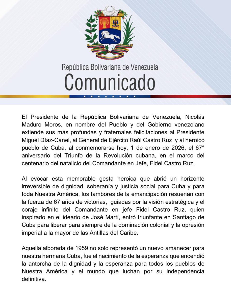 Embajada de Venezuela en Cuba tweet media