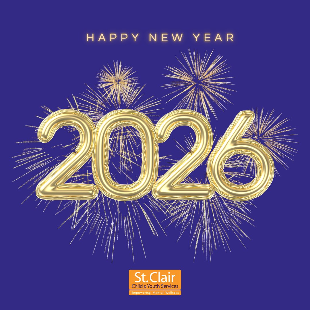 From all of us at St. Clair Child &amp; Youth Services, we wish you a Happy New Year! A reminder that our office remains closed today.

If you’re in crisis, call or text 9-8-8. Support is available 24 hours a day, 7 days a week.