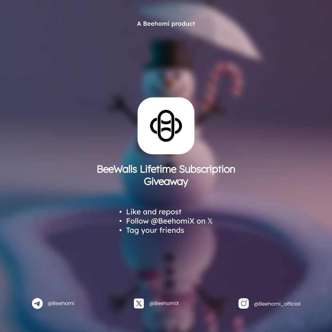 🎁 𝐁𝐞𝐞𝐖𝐚𝐥𝐥𝐬 𝐥𝐢𝐟𝐞𝐭𝐢𝐦𝐞 𝐬𝐮𝐛𝐬𝐜𝐫𝐢𝐩𝐭𝐢𝐨𝐧 𝐠𝐢𝐯𝐞𝐚𝐰𝐚𝐲

👉 Follow the rules to participate 
3️⃣ Random winners will be selected

Can't wait for it ? 😎
🛒 Get it now on sale: play.google.com/store/apps/det…