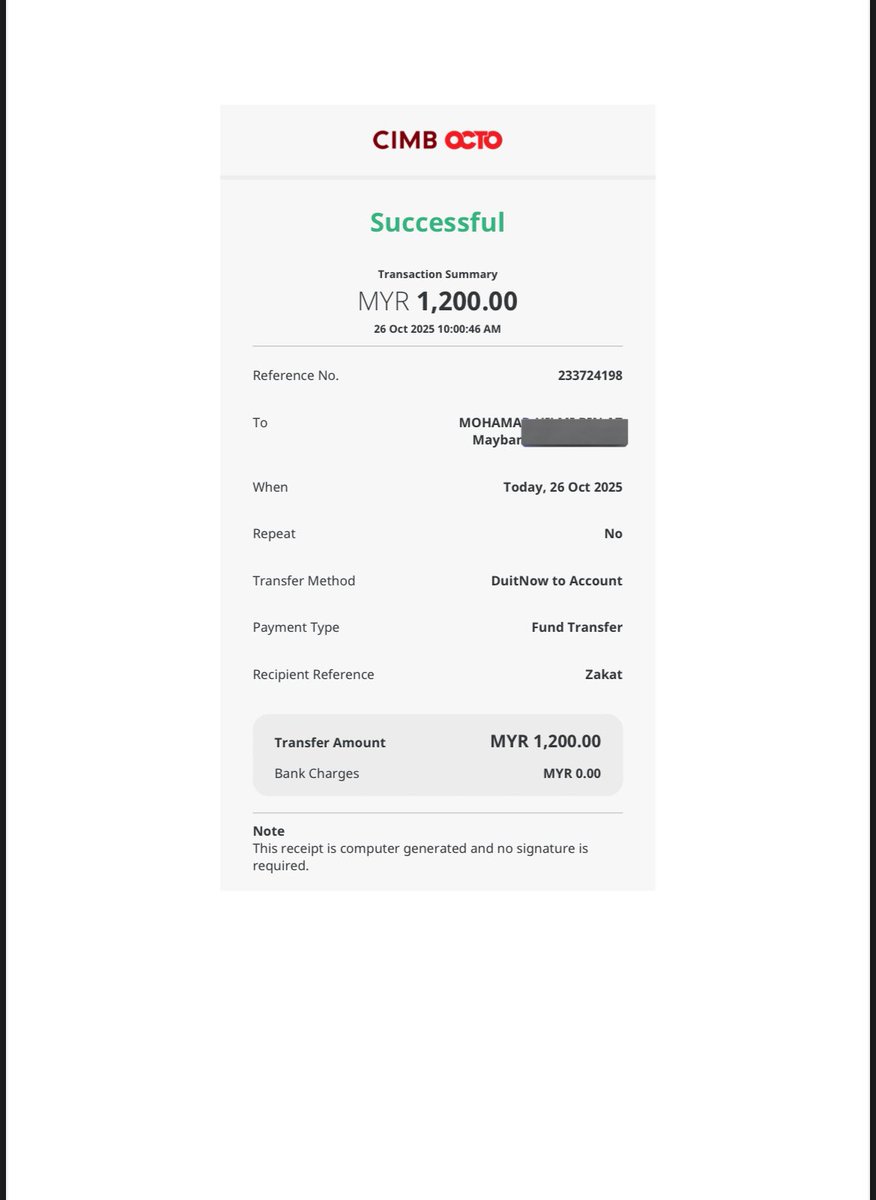 Alhamdulillah for 2025. Hope to benefit others more in 2026 🤲🏻

My practice since last few years, separuh nilai zakat akan submit to pusat zakat &amp; separuh to few asatizah pondok/madrasah yg hidup full time mengajar dan mengaji with very limited source of income. It’s just my way.