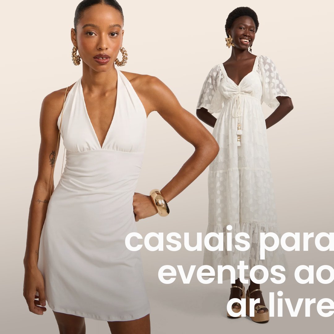 looks brancos + verão = match total ✨🤍

é a combinação pfta pra não passar calor e ainda arrasar no estilo nessa temporada

já vem garantir o seu lookinho: bit.ly/3YSvE6o