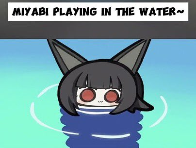 That's fake, Miyabi even plays in the water. (except in Molasses