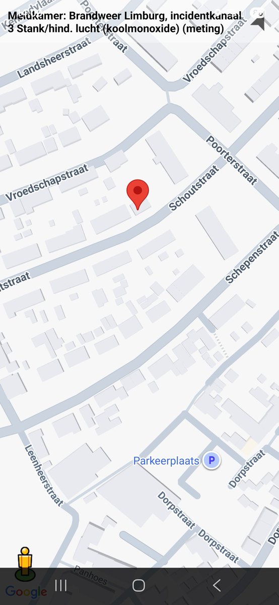 Koolmonoxide meting op Schoutstraat, inzet Brandweer