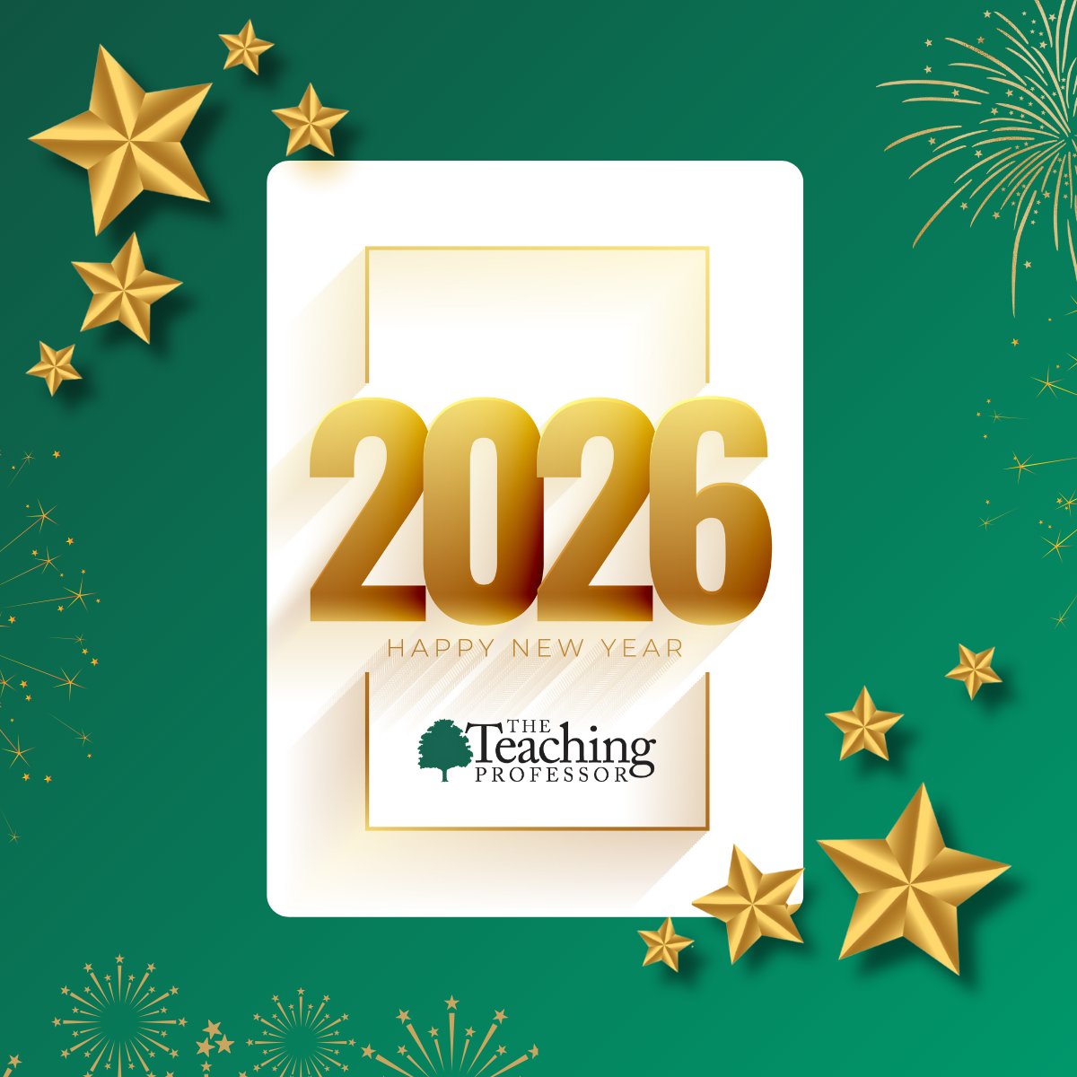 teachprof's tweet image. Happy New Year from The Teaching Professor! Here’s to a year of curiosity, growth, and inspiring learning. 🎉📚 

#HappyNewYear #TeachingExcellence #LifelongLearning #NewYearNewGoals
