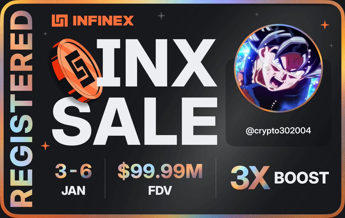 I'm registered for the <a href="/infinex/">Infinex</a> sale - $99.99M FDV, 3-6 Jan 2026