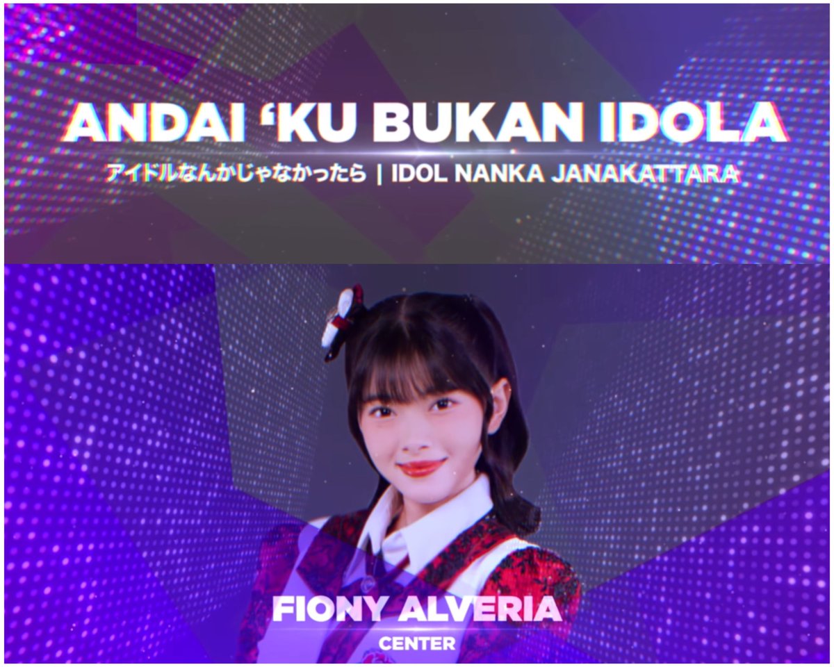 viiccc89's tweet image. JKT48 27th Single Title :

"ANDAI 'KU BUKAN IDOLA"
[Idol Nanka Janakattara]

Center : Fiony ✨

Senbatsu : Jessi, Marsha, Muthe, Kathrina, Michie, Freya, Christy, Gita, Gracie, Olla, Fiony, Greesel

#JKT4827thSingle