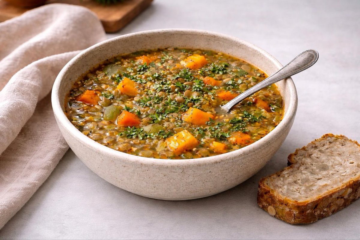 TheSlidingBlog's tweet image. Continuità d’inverno = un piatto che puoi rifare anche quando non hai voglia.
Zuppa di lenticchie e verdure: calda, semplice, ripetibile.
Ricetta qui 👇
sliding-doors.blog/continuita-inv…
💛 By Sani Peccati di Gola | 🎨 Canva
#TheSlidingBlog #TheSlidingWellness #Continuità #Ricette