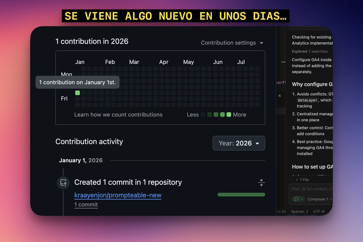 Primer commit del 2026. 
Estoy lanzando algo nuevo en los proximos dias...