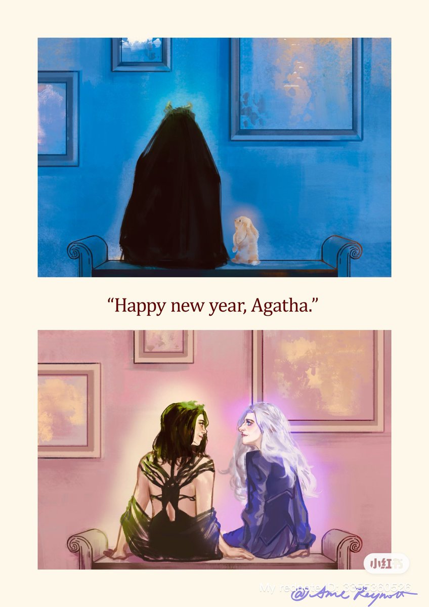 happy new year the gays on my phone and rio vidal and her dear ghost wife!!! #AgathaAllAlong #AGATHARIO