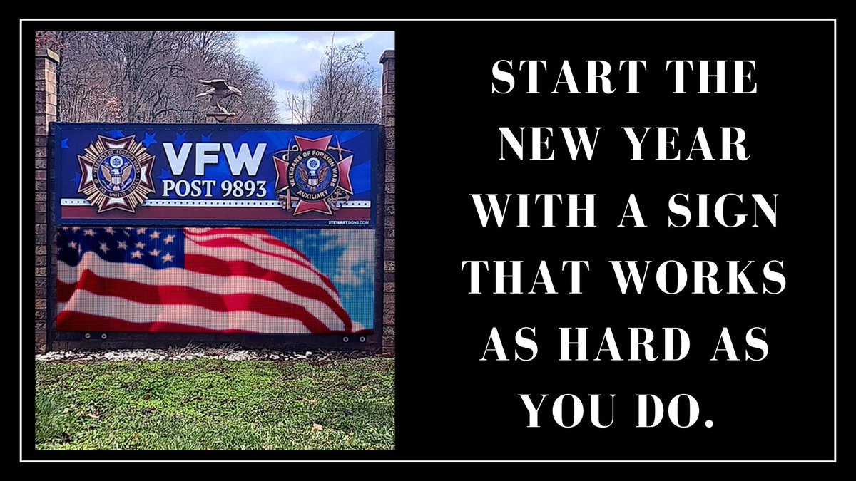 stewartsigns's tweet image. Start the new year with a sign that works as hard as you do. #LEDsigns #outdoorsigns #signage #civicsigns