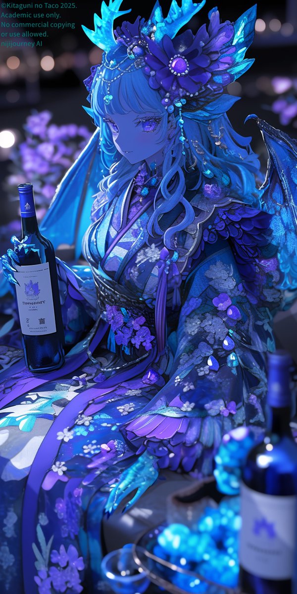 クリスタルドラゴン娘 #ドラゴンガール #nijijourney6 実験用