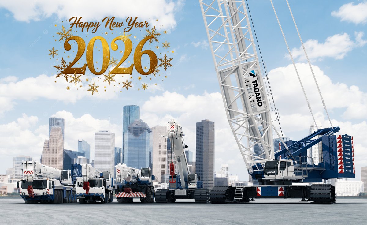 Thanks to everyone that made 2025 a successful year for Tadano and the lifting industry. We look forward to producing more world-class machines and unrivaled customer support in 2026. #HappyNewYear #Peace #Health