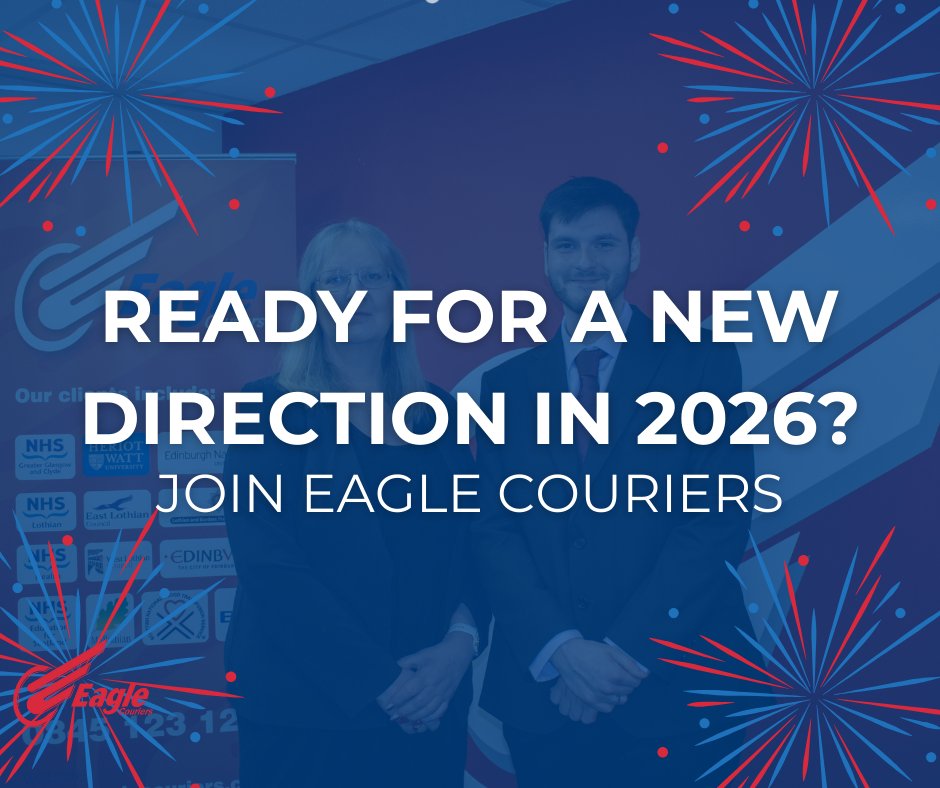 eaglecouriers's tweet photo. Happy New Year from everyone at Eagle Couriers 🎉

If the New Year has you thinking about a fresh challenge or a new career, Eagle Couriers could be the next step. More to come very soon.

Contact our recruitment team today at vacancies@eaglecouriers.co.uk. https://t.co/5BAWzMUtgr