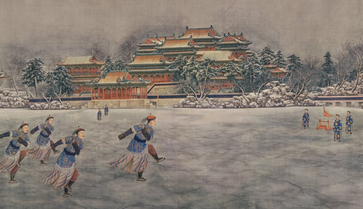 每日中华名画|郎世宁《太液冰戏图》