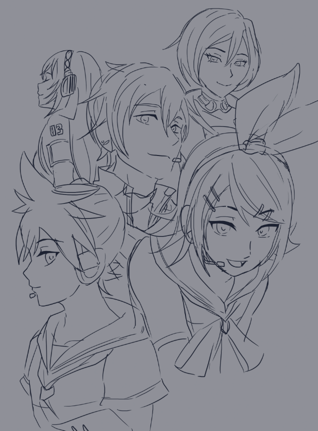 I got so used to drawing their evil counterparts that making them look innocent is difficult.