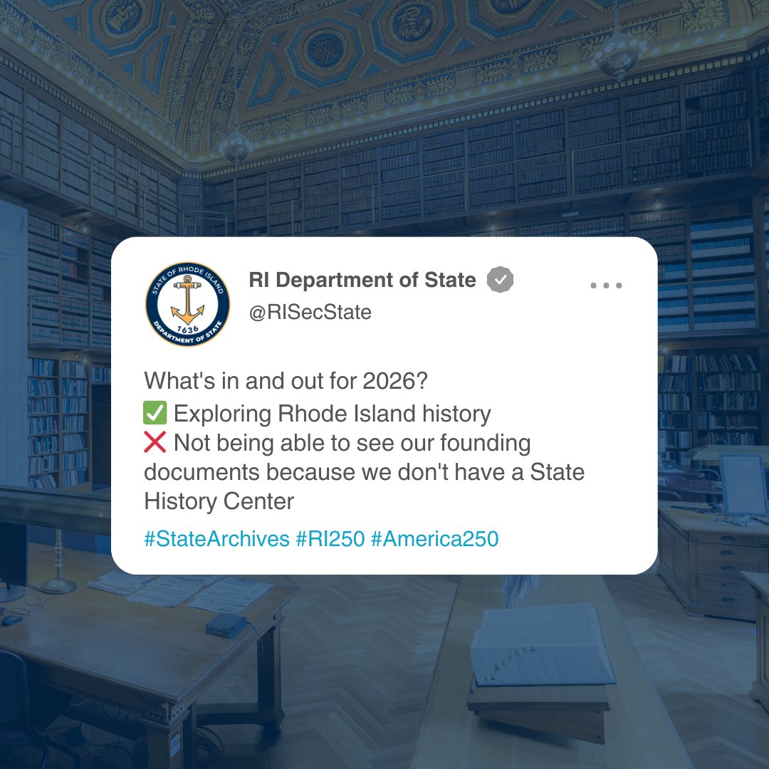 Happy New Year from the Rhode Island Department of State! 
Want to know what's in and out for 2026? Here are our predictions: