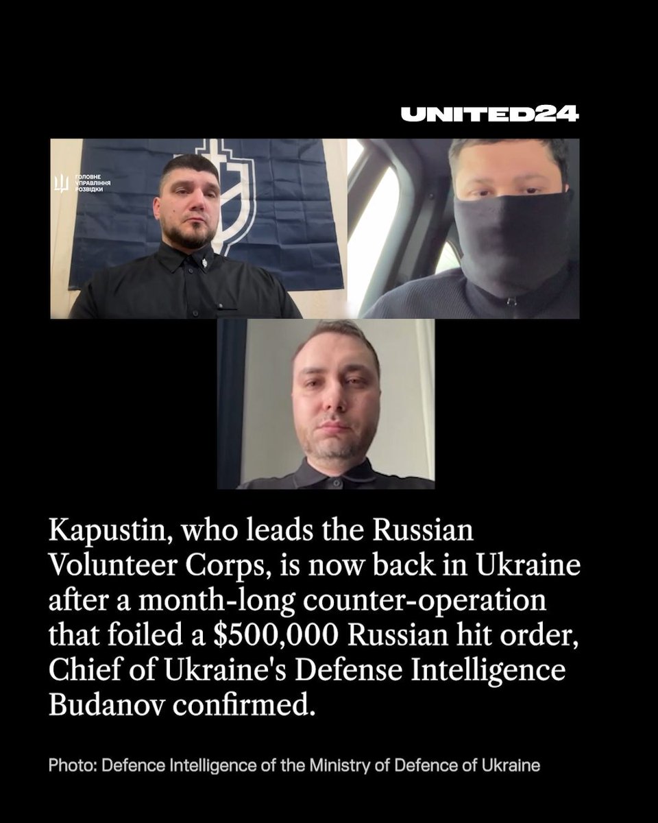 🔴 BREAKING: The commander of the Russian Volunteer Corps, Denis Kapustin, survived a $500,000 Kremlin assassination plot after a month-long counter-op.

The money meant to kill him was redirected to support Ukraine’s fight.