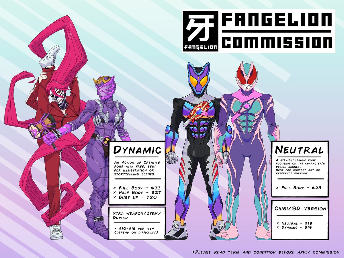 Fangelion's tweet photo. ✨ COMMISSION OPEN✨

Happy New Year!
 January Commission now open! 
this month i open for 7 slots!

we doing special promo now and you can see it in next post 😁

#commissionsopen
#commission
#commissionsheet https://t.co/ONI5bM3JyD